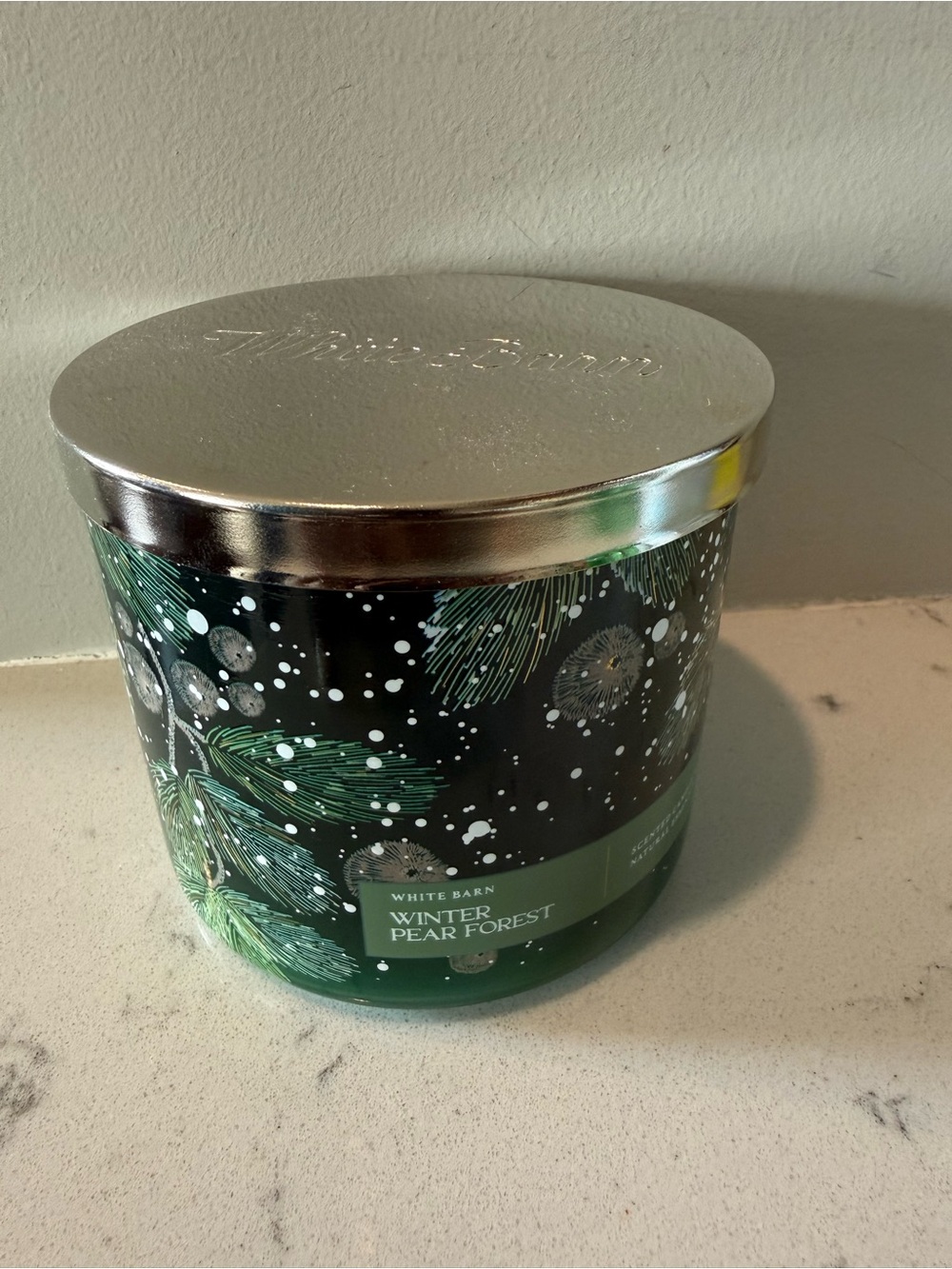 White Barn Winter Pear Forest Candle